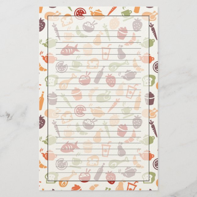 Food Pattern Stationery (Front)