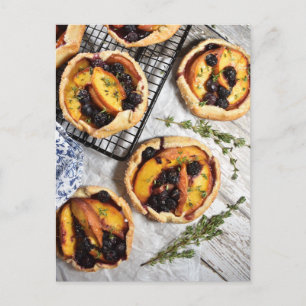 Food Photography Blueberry Peach Galettes Postcard