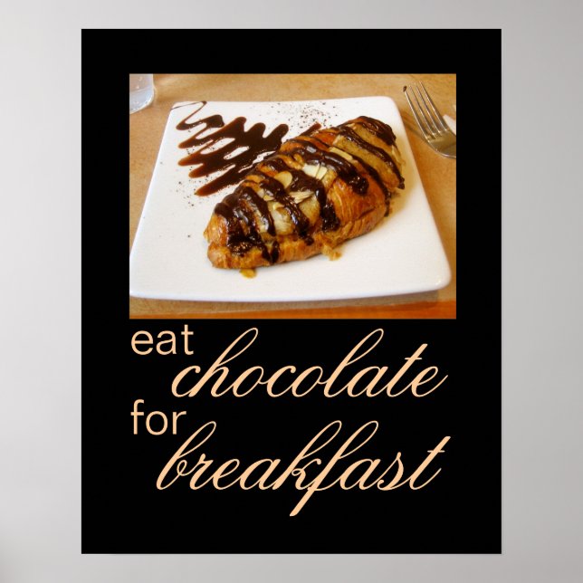 food photography poster chocolate kitchen wall art (Front)