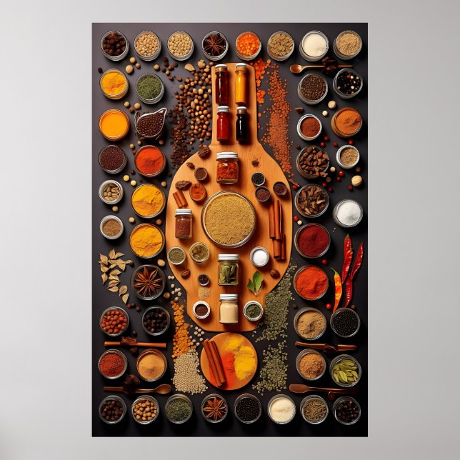 Food Photography Pprint, Spice Kitchen Wall Art (Front)