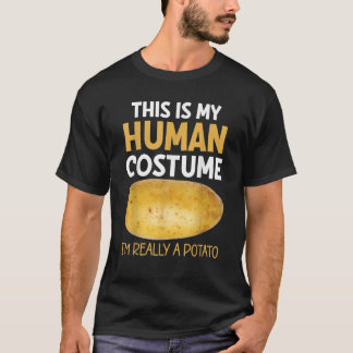 Food Potatoes Human Costume I M Really A Potato Ki T-Shirt