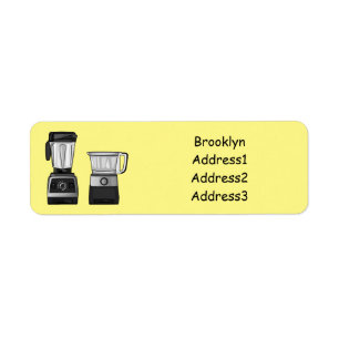 Food processor & blender cartoon illustration