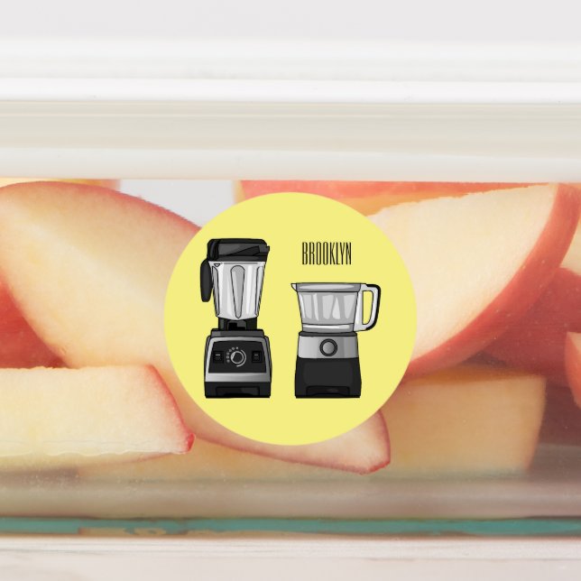 Food processor & blender cartoon illustration  (Affixed)