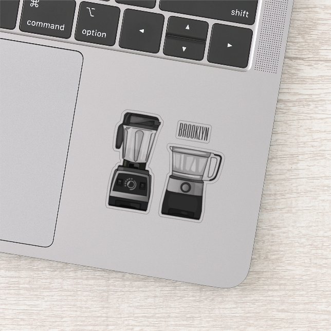 Food processor & blender cartoon illustration (Detail)