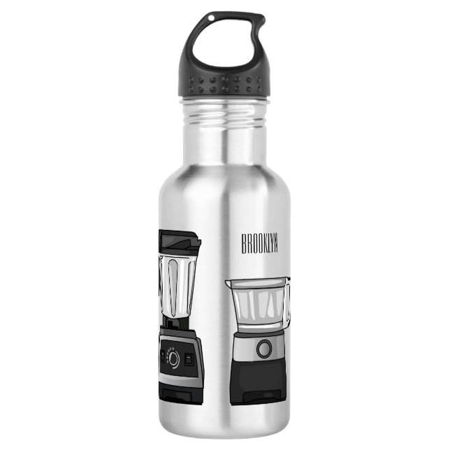 Food processor & blender cartoon illustration  532 ml water bottle (Front)