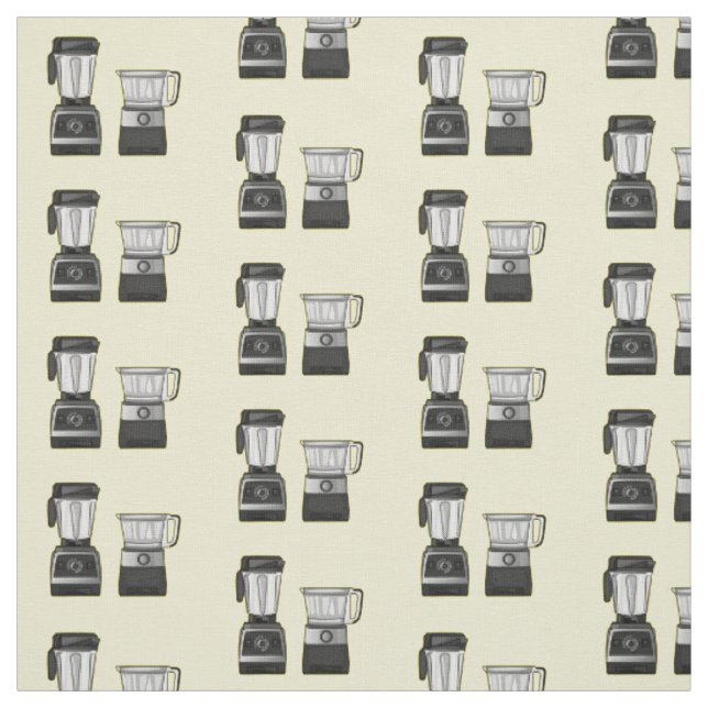 Food processor & blender cartoon illustration fabric (Swatch)