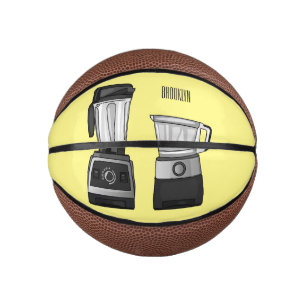 Food processor & blender cartoon illustration mini basketball