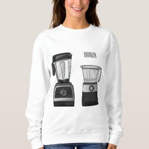 Food processor & blender cartoon illustration sweatshirt