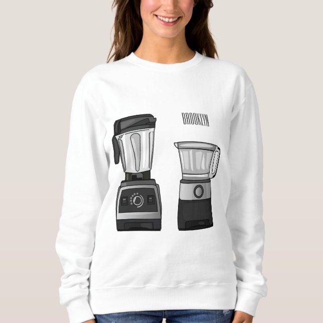 Food processor & blender cartoon illustration  sweatshirt (Front)