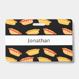 Food Production Hot Dog Name Badge