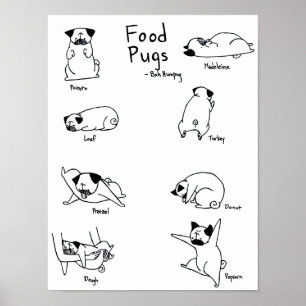 Food Pugs Poster
