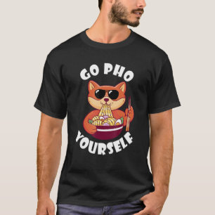 Food Pun Pho Bowl Fox Asian Food Vietnamese Soup T-Shirt
