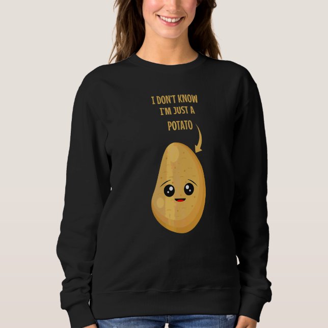 Food Pun Vegan Potato Sweatshirt (Front)