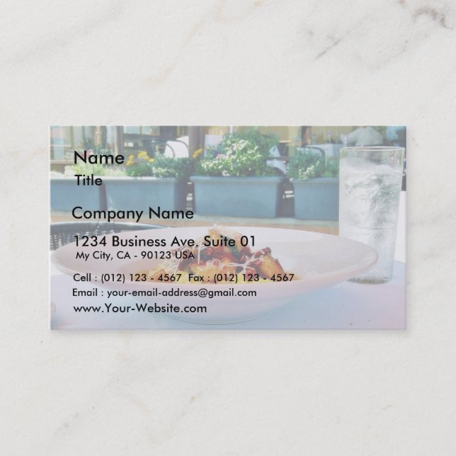 Food Restaurants Business Card (Front)
