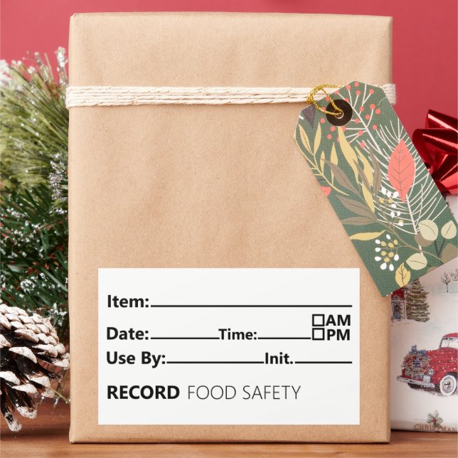 Food Safety Date Record Keeping Sticker (Holiday)