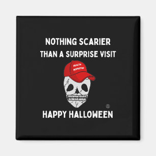 Food Safety Halloween Health Inspector Visit Skull Magnet