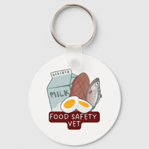 Food Safety Vet–Veterinary Food Inspection Design Keychain