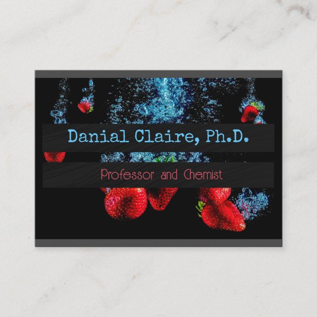 Food Science and Composition Signature Uv Gloss Business Card (Front)