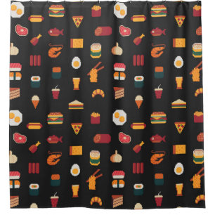 Food seamless pixel art pattern,fabric textures,is