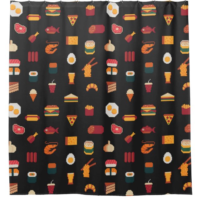 Food seamless pixel art pattern,fabric textures,is (Front)