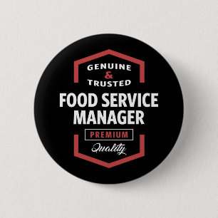 Food Service Manager Logo Gift Ideas 2 Inch Round Button