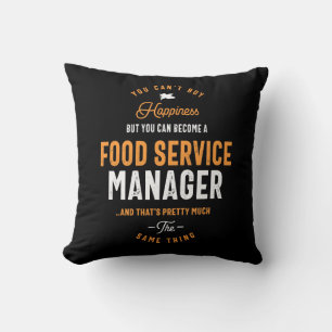 Food Service Manager Throw Pillow