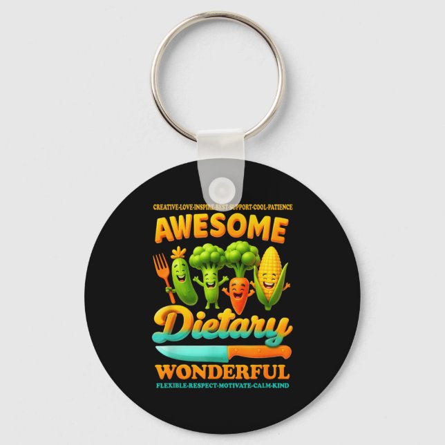 Food Service Week Dietary Appreciation Flexible Re Keychain (Front)