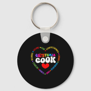 Food Services Crew Cafeteria Cook Helper School Sq Keychain
