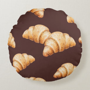 food sketch delicious beautiful desserts and pastr round pillow