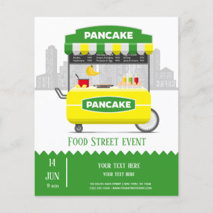 Food street pancake flyer