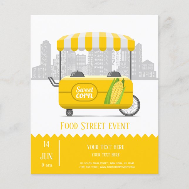 Food street sweet corn flyer (Front)