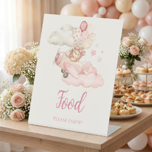 Food Table Girl Baby Shower Pedestal Sign