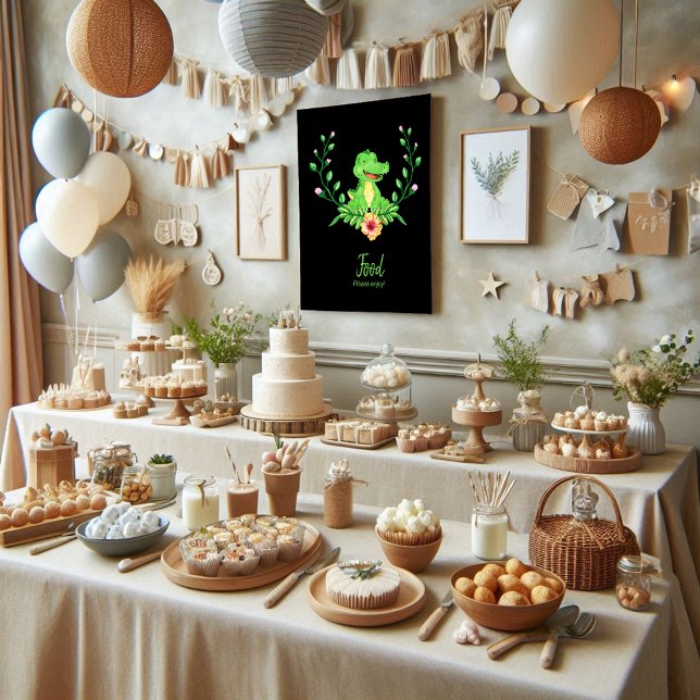 Food Table Sign Alligator Baby Shower Poster (Creator Uploaded)