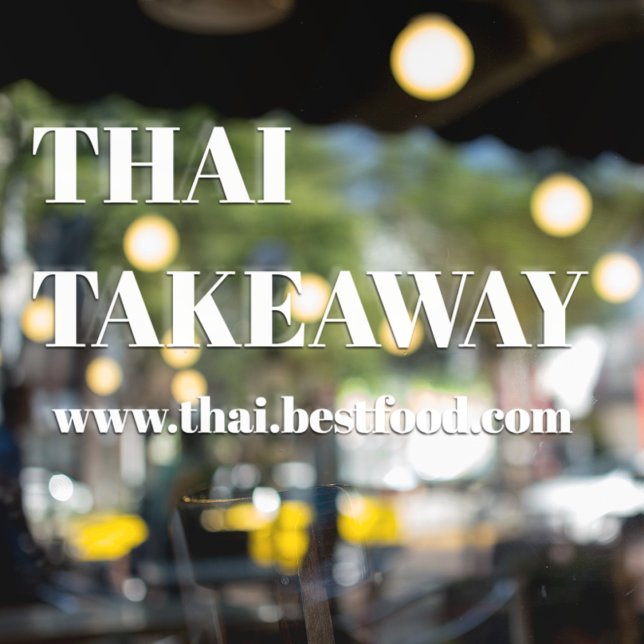 Food Takeaway Window Vinyls Transparent Window Cli Cling (Creator Uploaded)