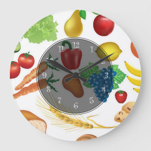 Food Theme Kitchen Wall Clocks