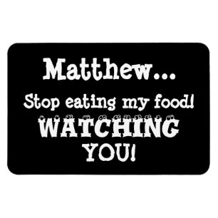 Food Thief Warning-Fridge Magnet Humour