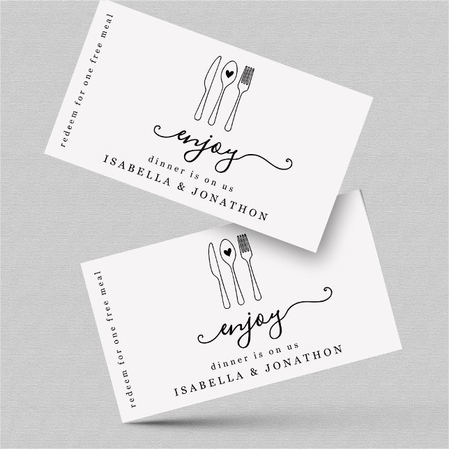 Food Ticket, Free Meal Voucher Business Card (Creator Uploaded)