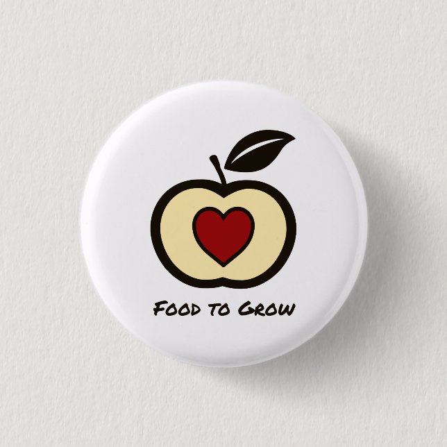Food to Grow Logo, round 1 Inch Round Button (Front)