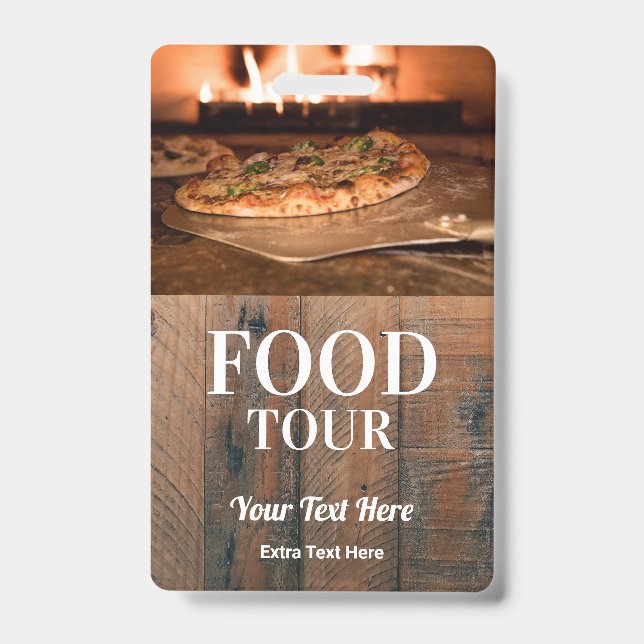 Food Tour Photo & Logo Badge (Front)