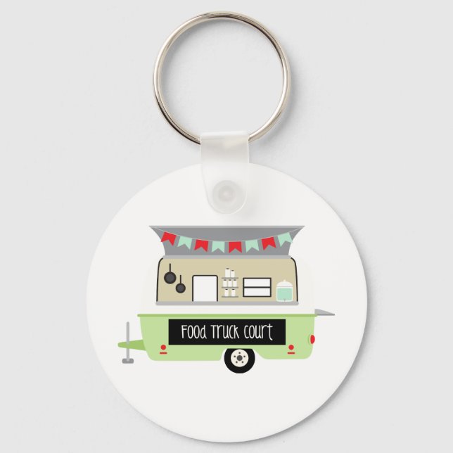 Food Truck Court Keychain (Front)