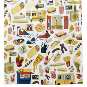 Food Truck Fest: Cartoon Pattern