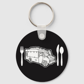 Food Truck Plate & Utensils Keychain