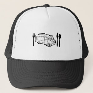Food Truck Plate & Utensils Trucker Hat