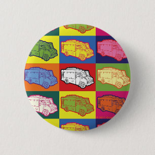 Food Truck Pop Art 2 Inch Round Button