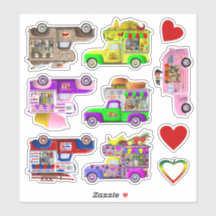 Food Trucks sticker set