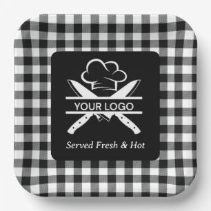 Food Trucks Street Vendors Takeaway Joints Logo Paper Plate