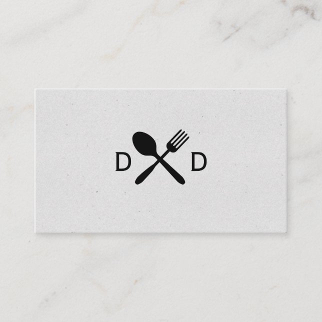 Food Utensils Business Card (Front)