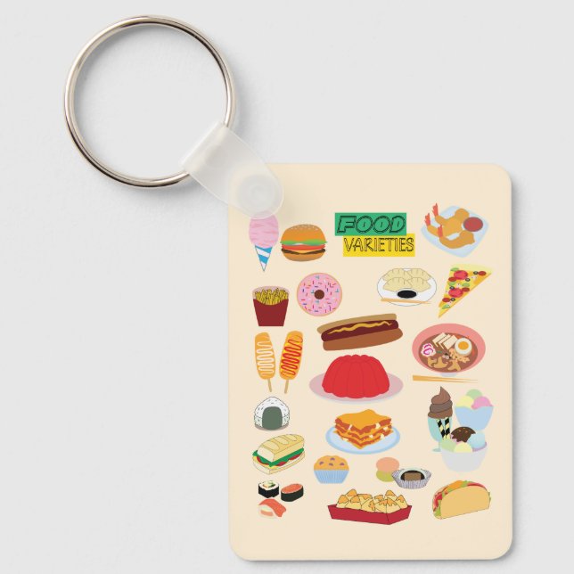 Food Varieties Keychain (Front)