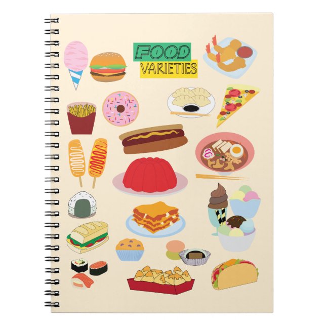 Food Varieties Notebook (Front)