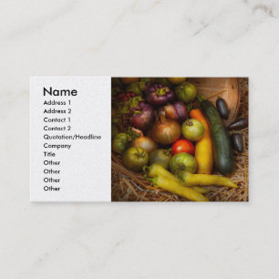 Food - Vegetables - Very early harvest Business Card